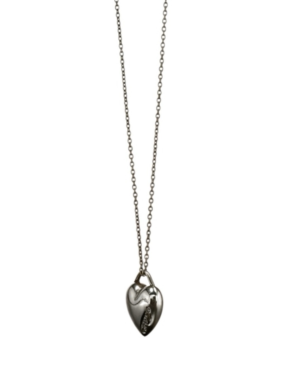 Tiffany & Co. Puff Heart 925 Sterling Silver Pendant Necklace - Vintage (90s) - Picture 4 of 11